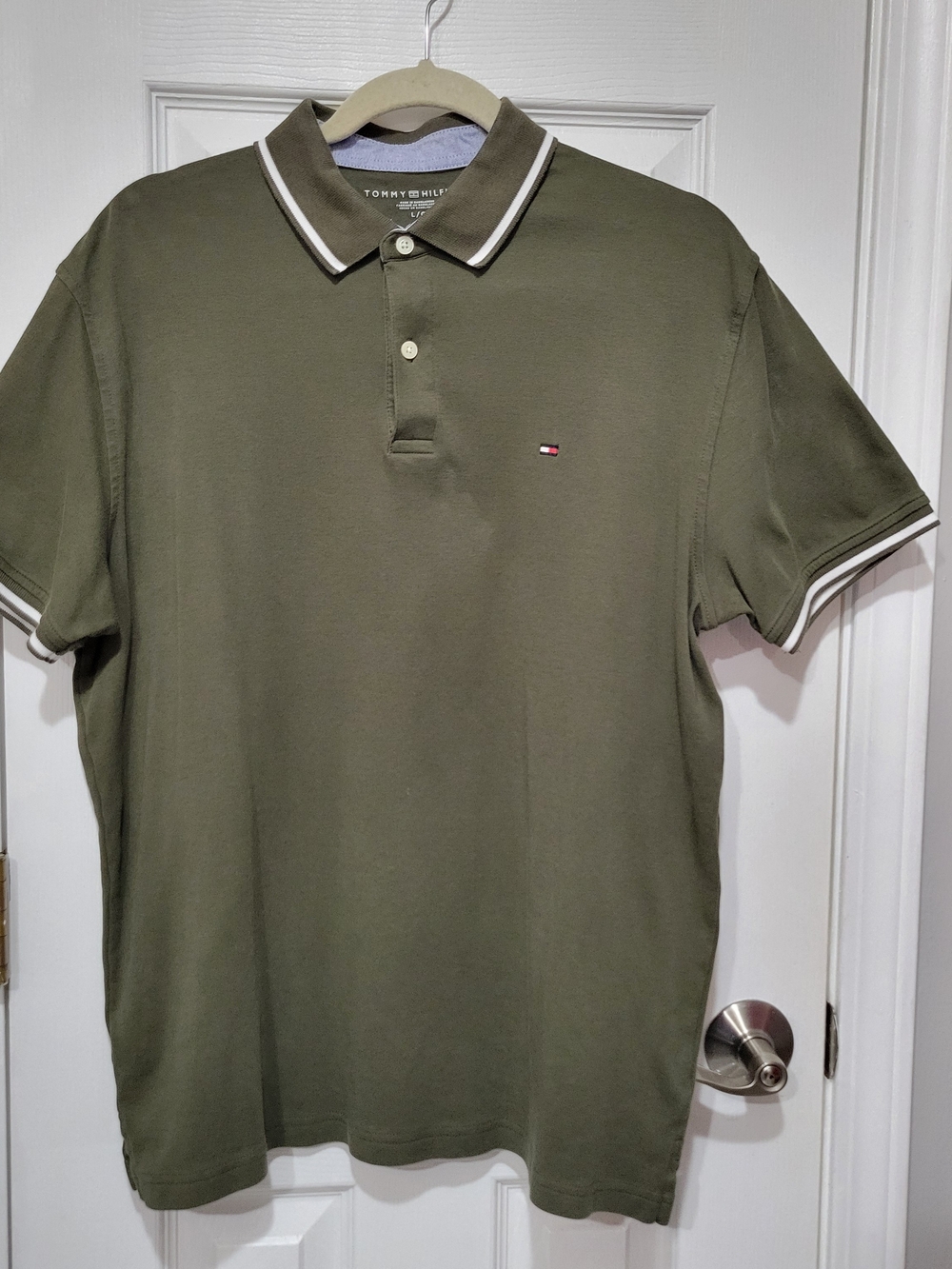 Tommy Hilfiger Men's Olive Green Polo Shirt